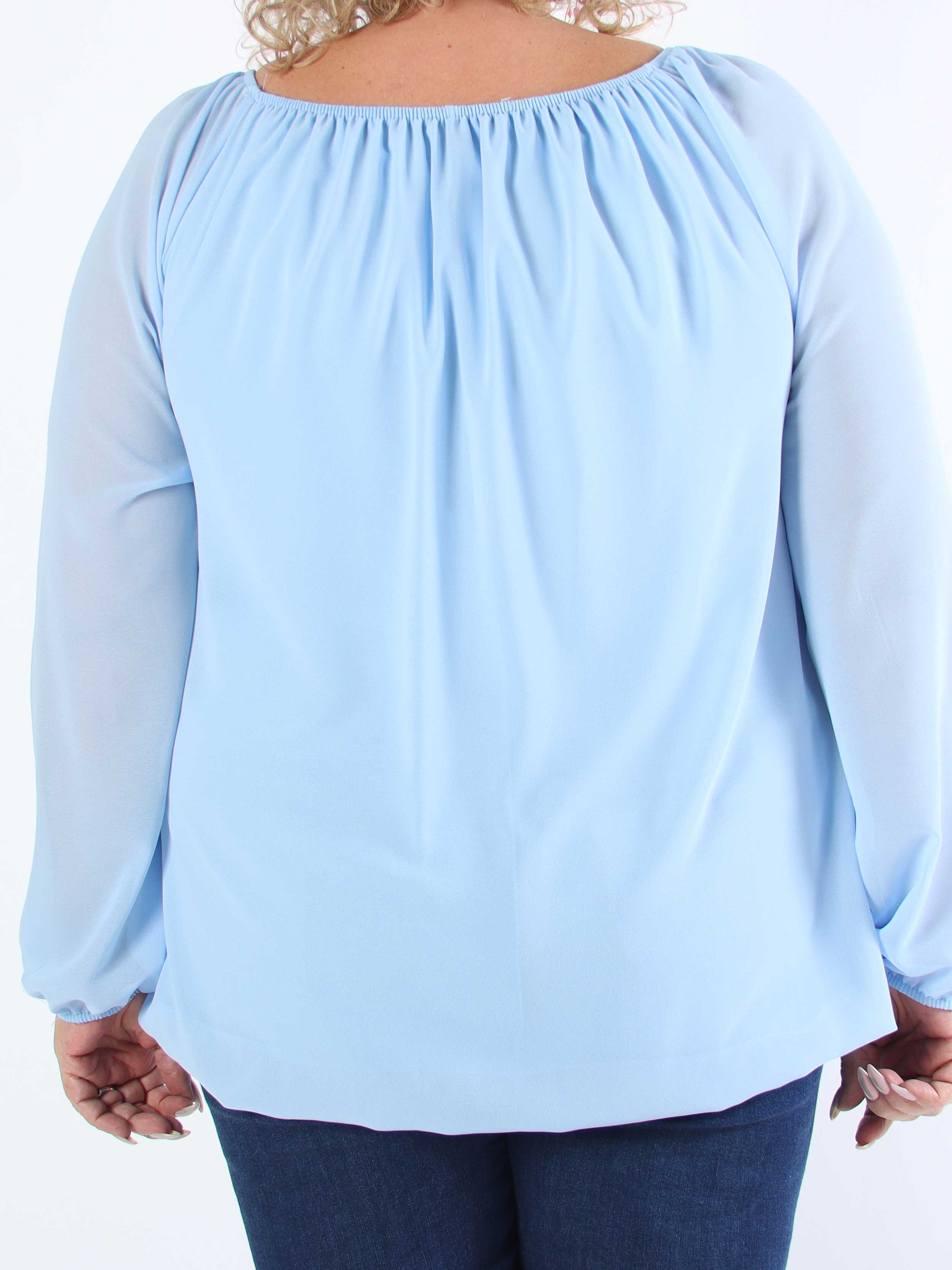 Stef - Fin tunika i chiffonlag med elastikkant